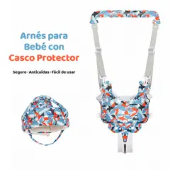 ZSPK - Arnés para Bebé Aprender a Caminar con Casco Protector Cinturón de Seguridad Anticaídas Ajustable