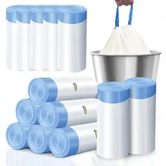GENERICO - 300 Unidads Bolsa De Basura Grande Con Cordón Para Baño Cocina Hogar 20L