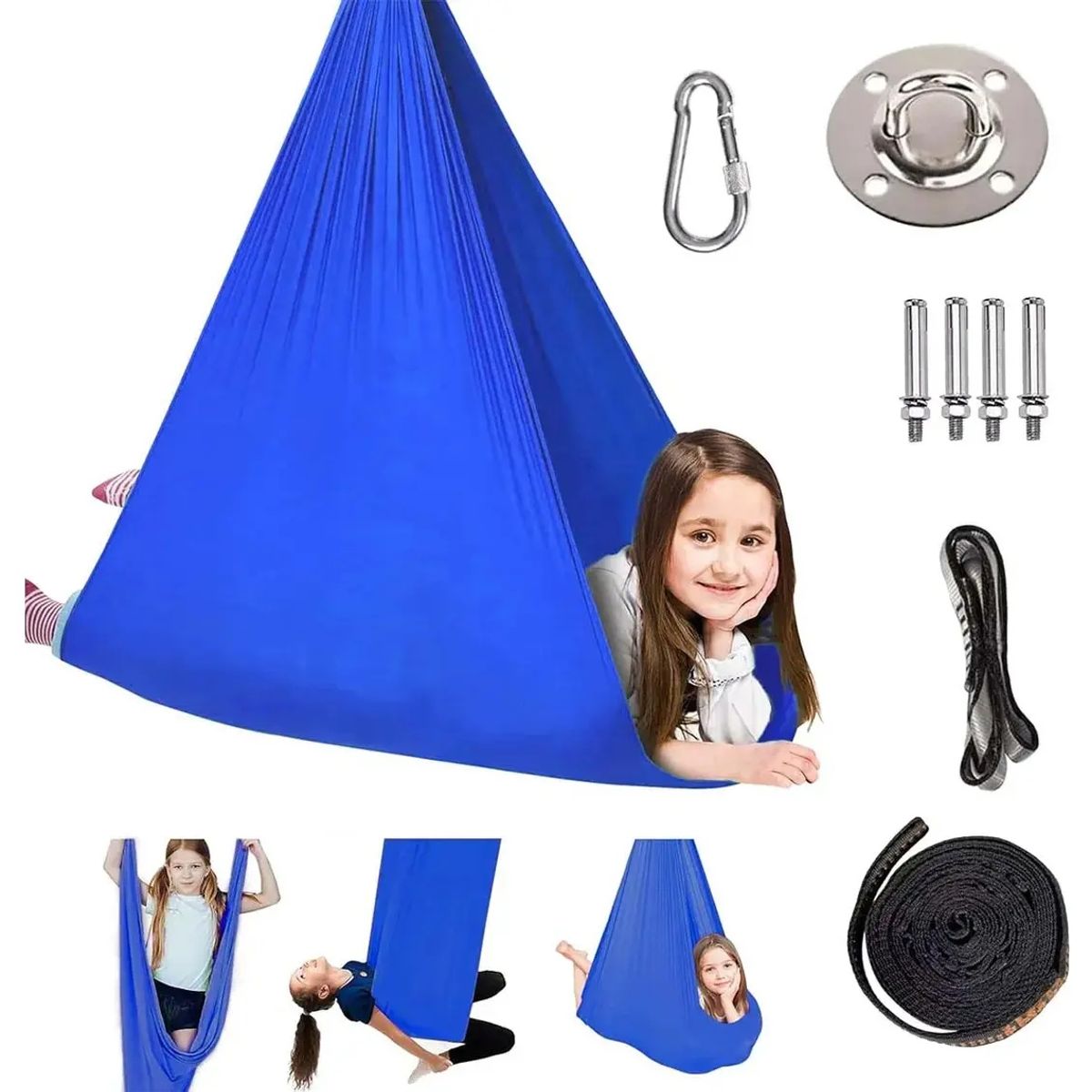 Hamaca Sensorial,Columpio Sensorial Interiores Y Exteriores Para Niños,Capacidad 150KG, marca KUANGYE - Foto Principal