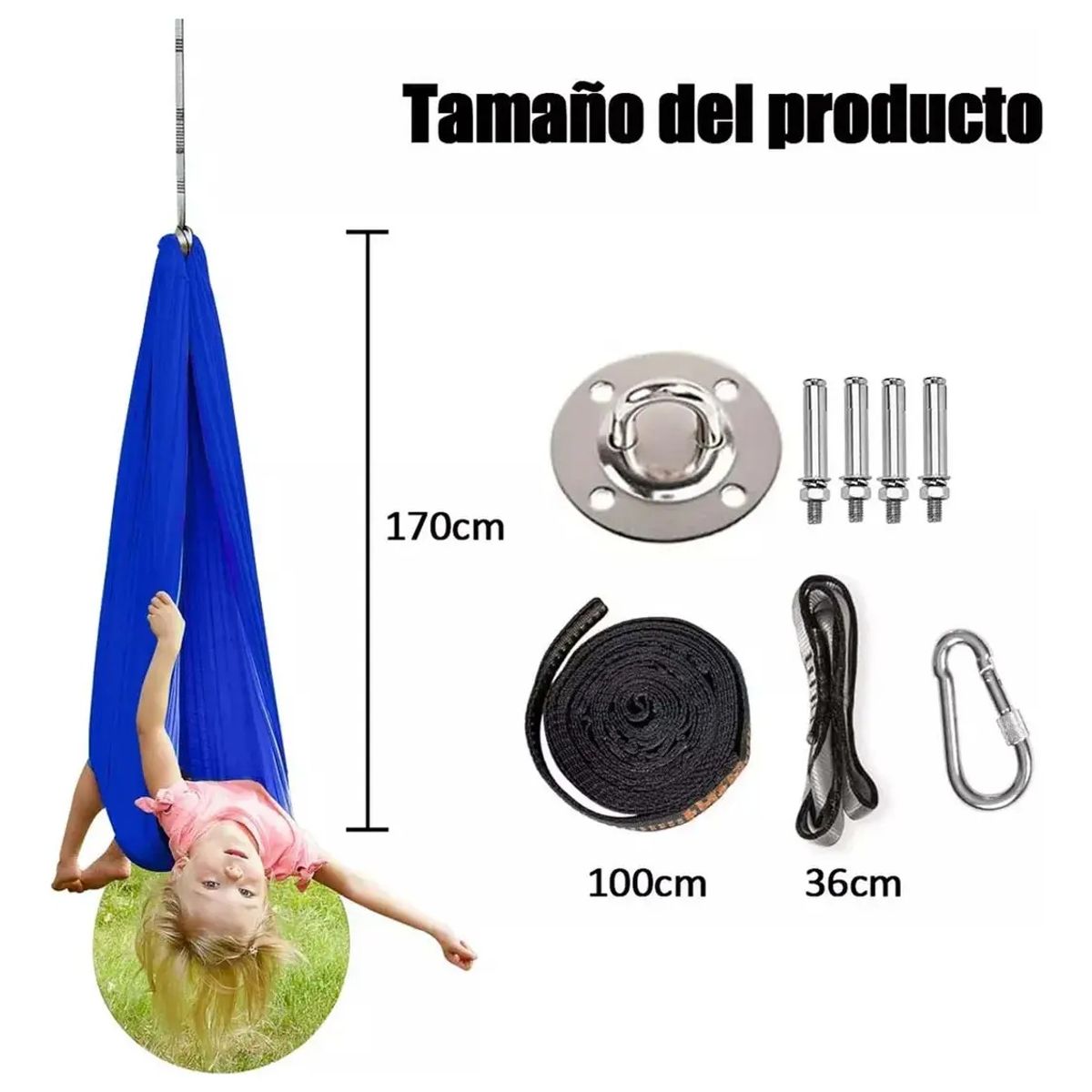 Hamaca Sensorial,Columpio Sensorial Interiores Y Exteriores Para Niños,Capacidad 150KG, marca KUANGYE - Foto 2