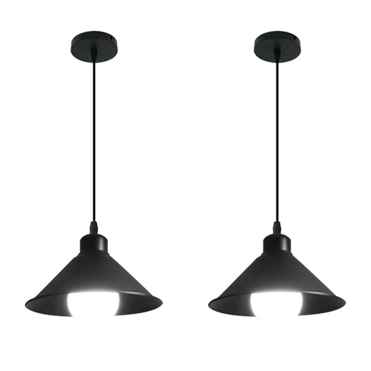 2 lámparas colgantes de estilo industrial retro, marca FRANZA - Foto Principal