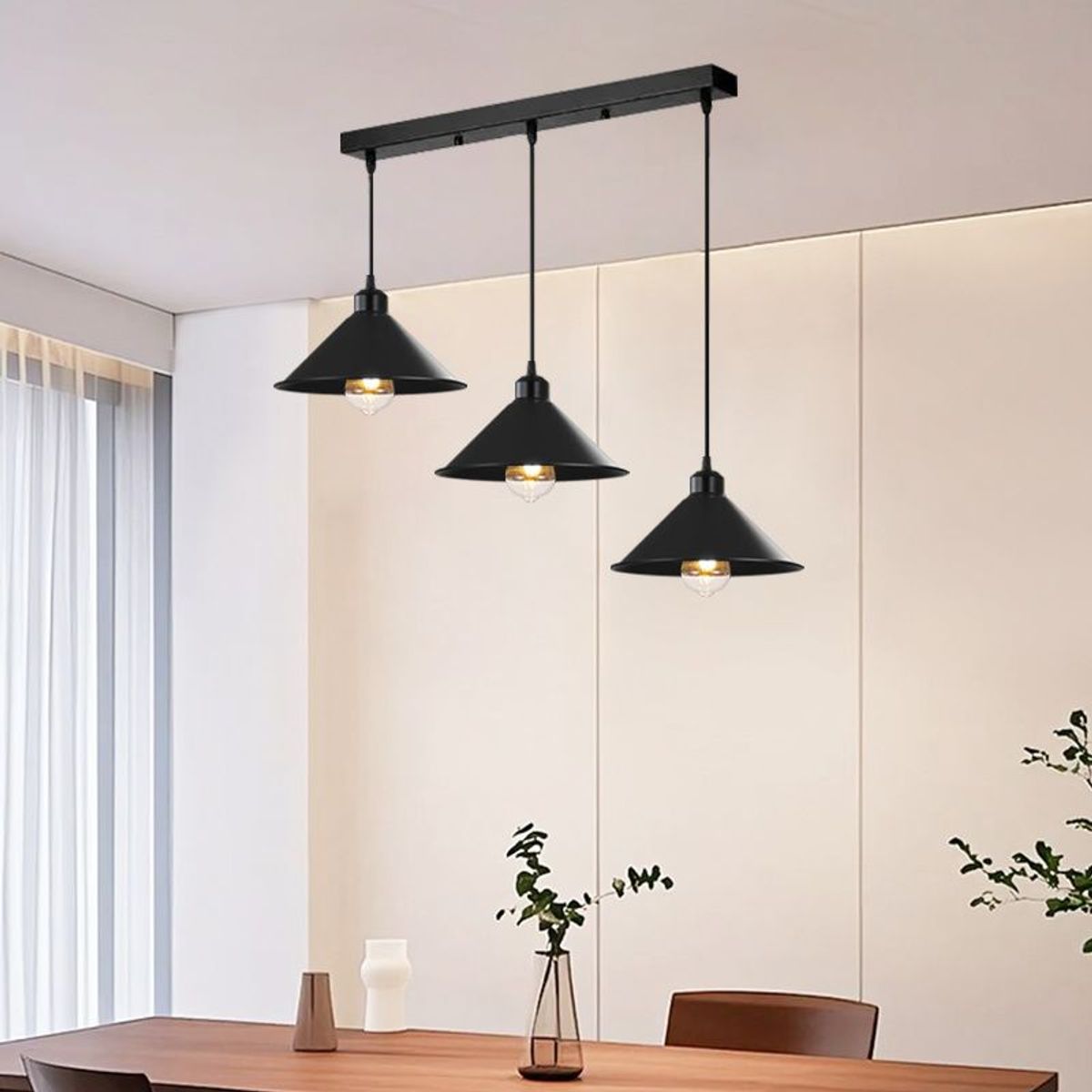 FRANZA - Lámpara colgante de estilo industrial retro