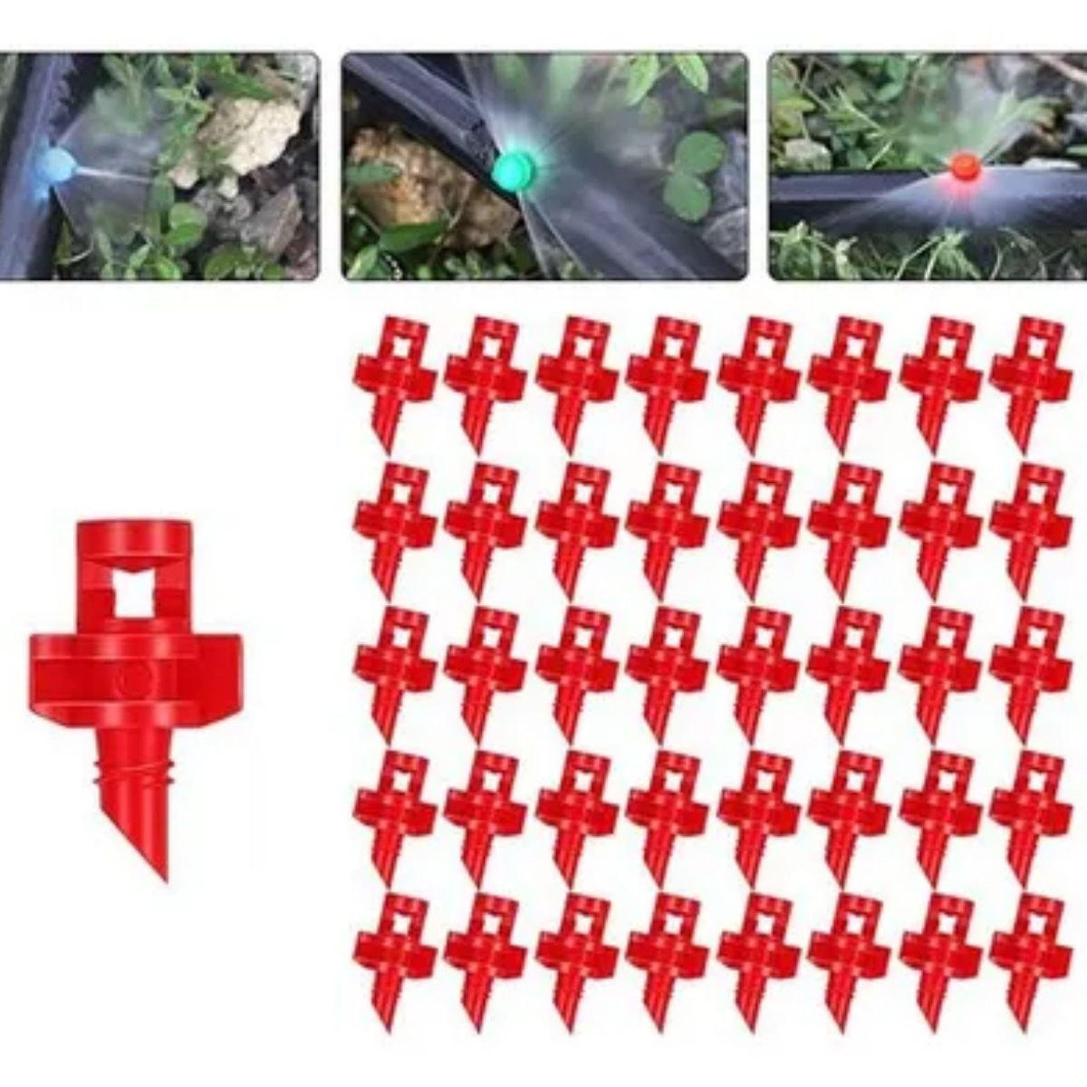GENERICO - 50x Aspersor Riego Micro Jet Rociador Jardín 60lh uss