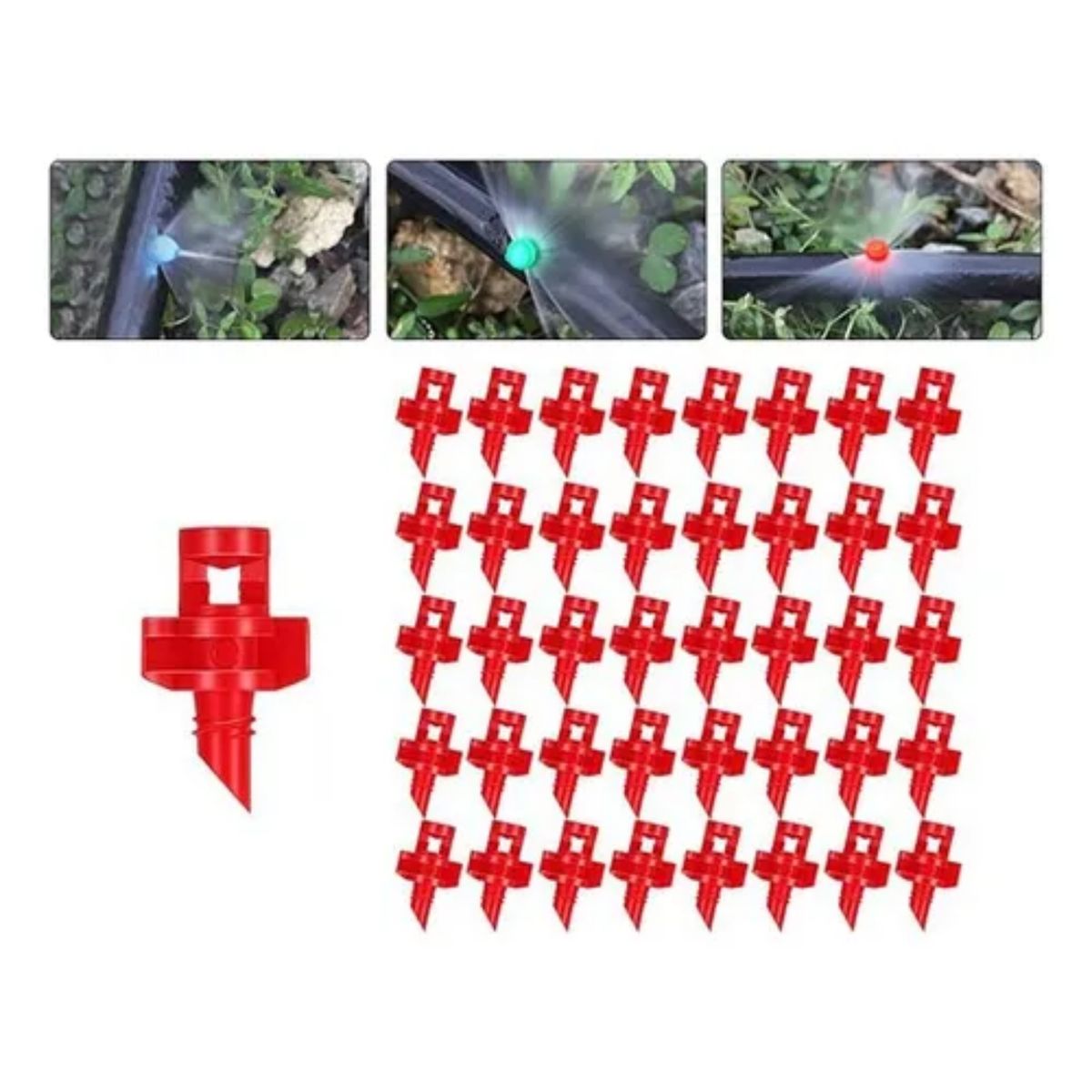 GENERICO - 50x Aspersor Riego Micro Jet Rociador Jardín 60lh uss