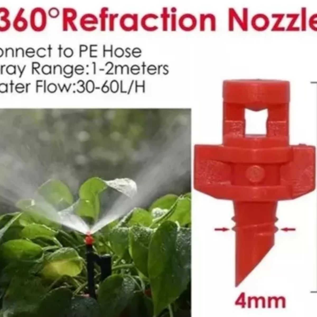 GENERICO - 50x Aspersor Riego Micro Jet Rociador Jardín 60lh uss