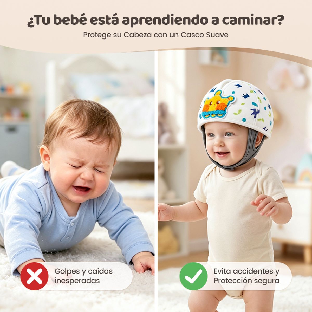 ZSPK - Casco Protector para Bebé Antigolpes 360°