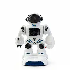 CLEBER - Robot Espacial de Juguete con Luces y Música - Blanco