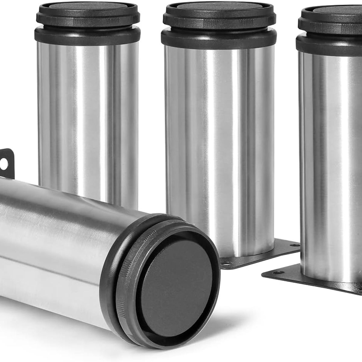 KUANGYE - Patas Acero Inoxidable Para Muebles Regulable 12cm Pack 4 Und