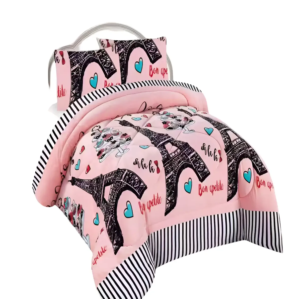 GENERICO - PLUMON INVIERNO CON DISEÑO PLAZA Y MEDIA 180CM X 230CM