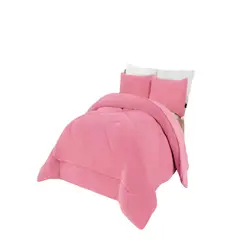 GENERICO - PLUMON INVIERNO 2 PLAZA 230CM X 250CM COLOR ROSADO