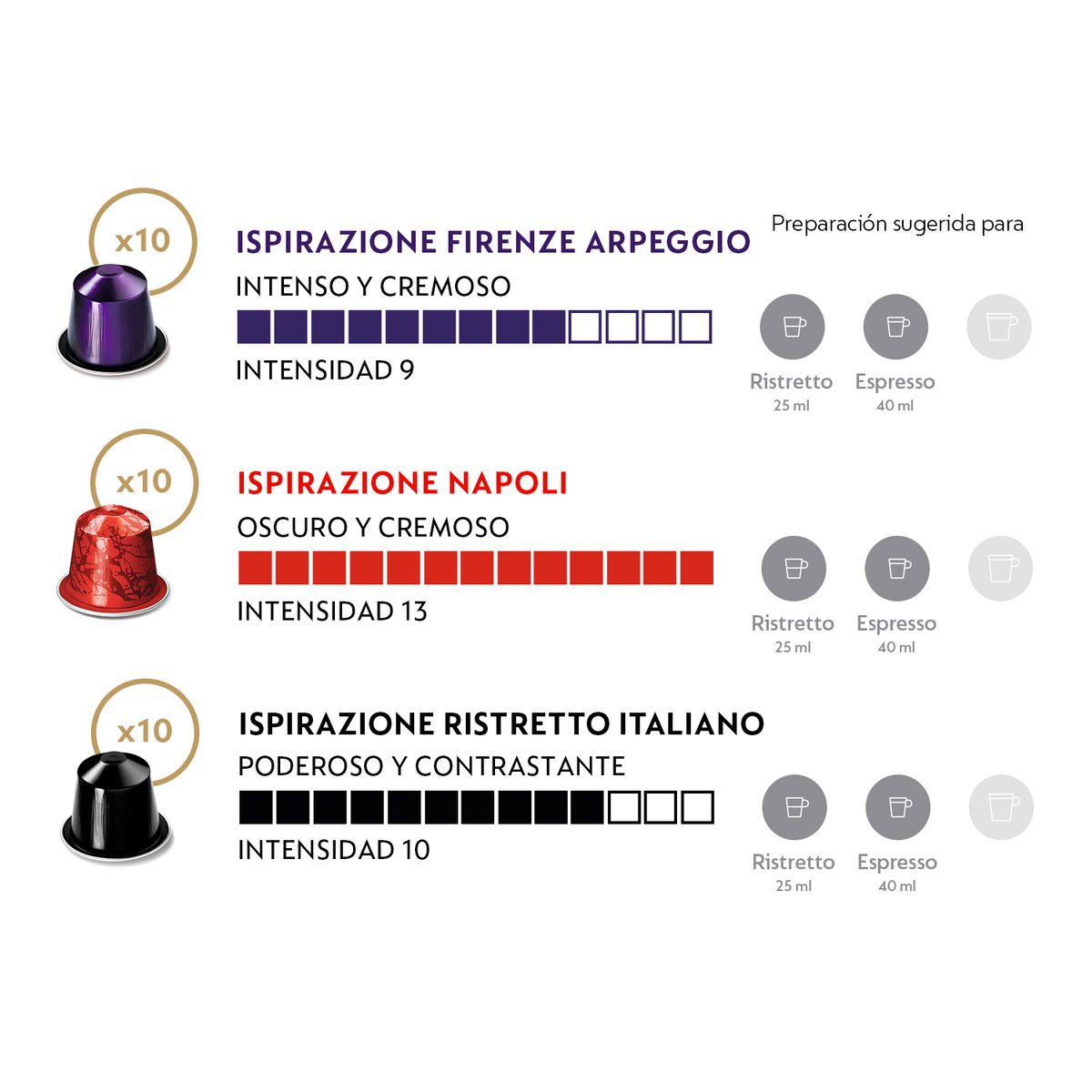NESPRESSO - Cápsulas De Café Nespresso Pack Intenso - 30 Cápsulas