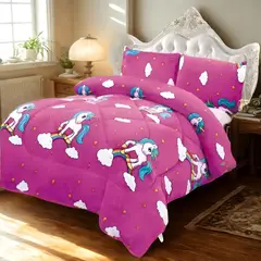 GENERICO - PLUMON PREMIUM CON DISEÑO PLAZA Y MEDIA 180CM X 230CM
