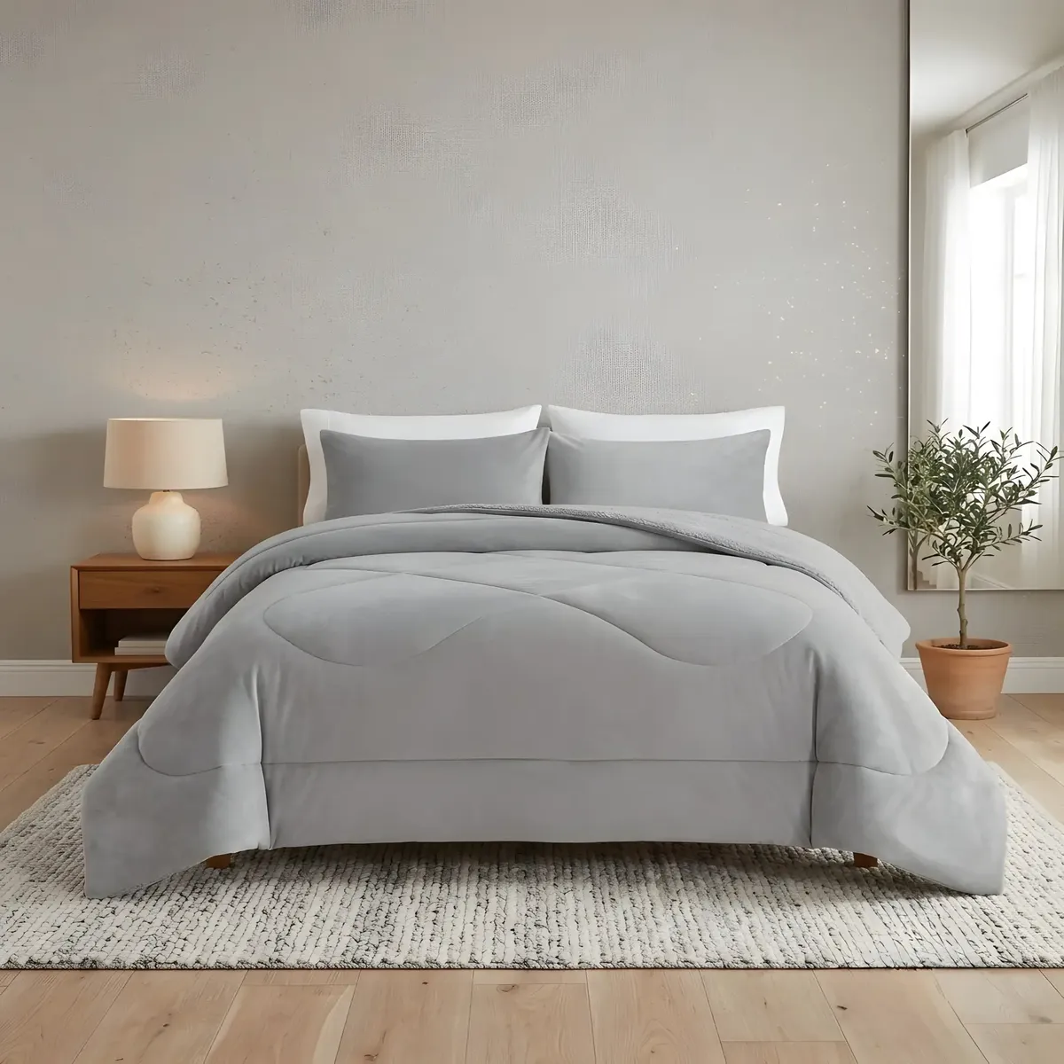 GENERICO - PLUMON PREMIUM 2 PLAZA 230CM X 250CM COLOR GRIS