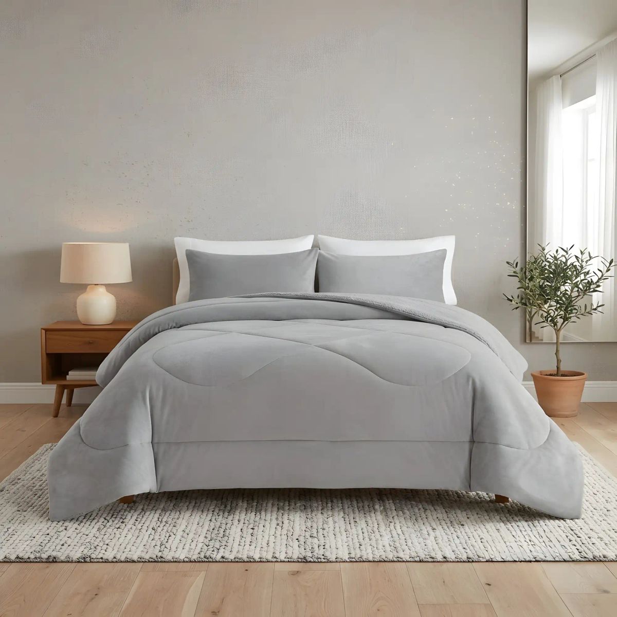 GENERICO - PLUMON PREMIUM 2 PLAZA 230CM X 250CM COLOR GRIS