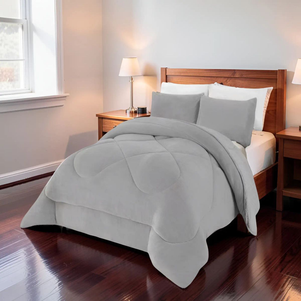 GENERICO - PLUMON PREMIUM 2 PLAZA 230CM X 250CM COLOR GRIS