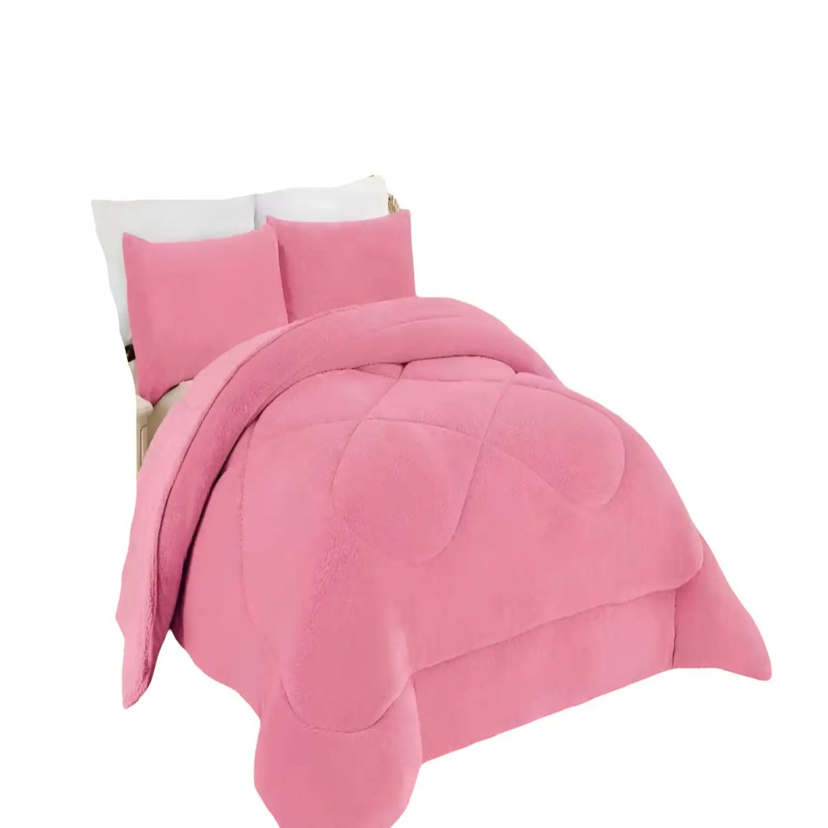 GENERICO - PLUMON PREMIUM 2 PLAZA 230CM X 250CM COLOR ROSADO