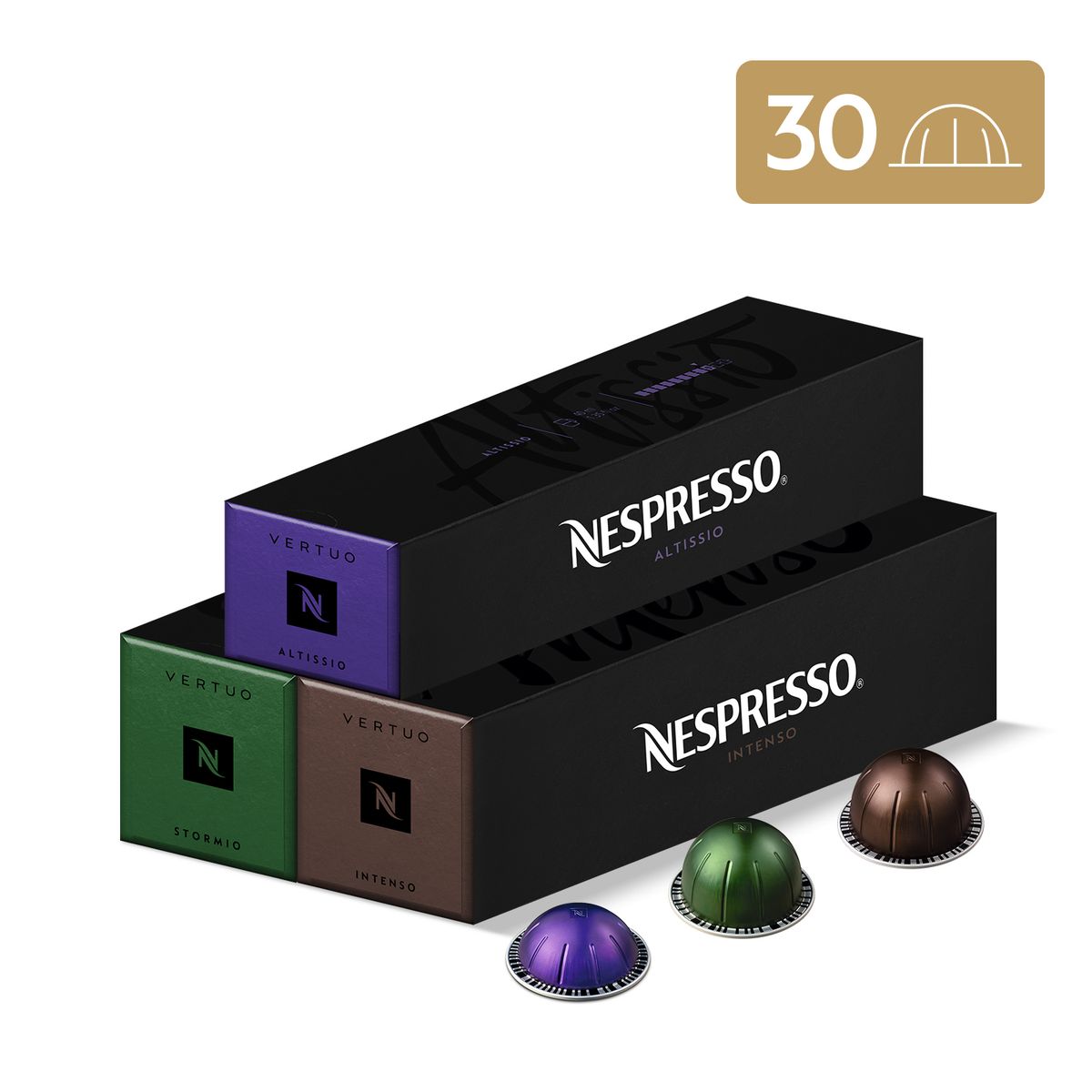 NESPRESSO - Cápsulas De Café Nespresso Vertuo Pack Intenso - 30 Cápsulas