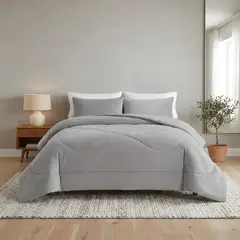 GENERICO - PLUMON INVIERNO SOFT 2 PLAZA 230CM X 250CM COLOR GRIS