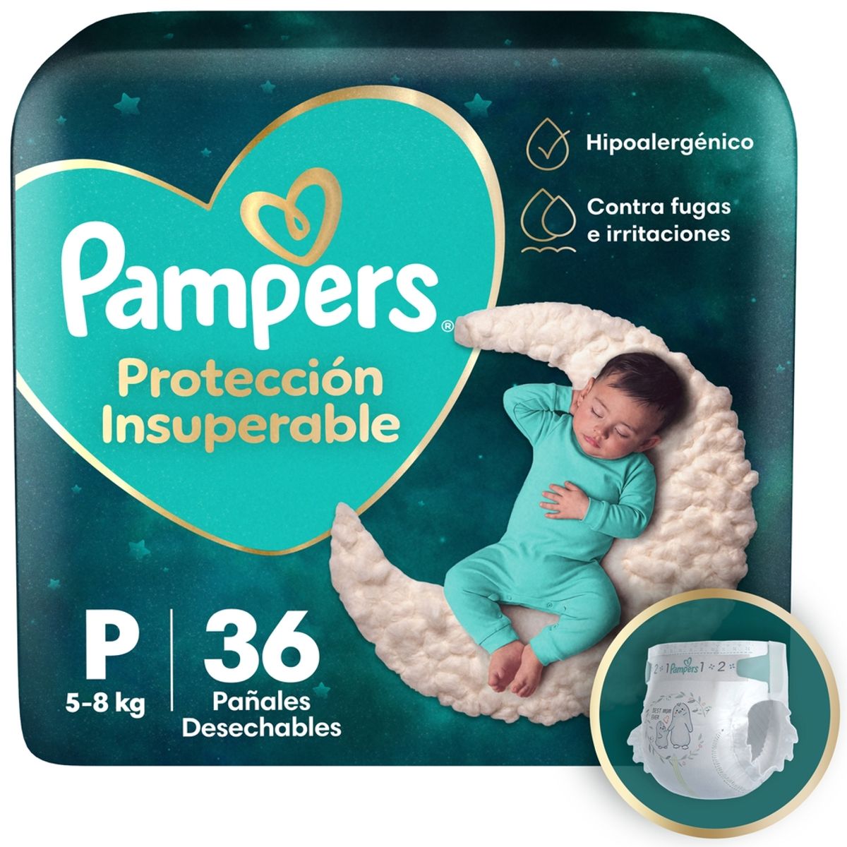PAMPERS - Pañal Pampers Protección Insuperable Talla P 36 Un