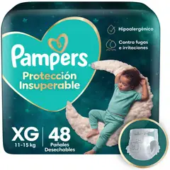 PAMPERS - Pañal Protección Insuperable Talla XG 48 Un