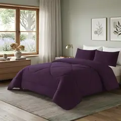 GENERICO - PLUMON 2 PLAZA 230CM X 250CM COLOR MORADO OSCURO
