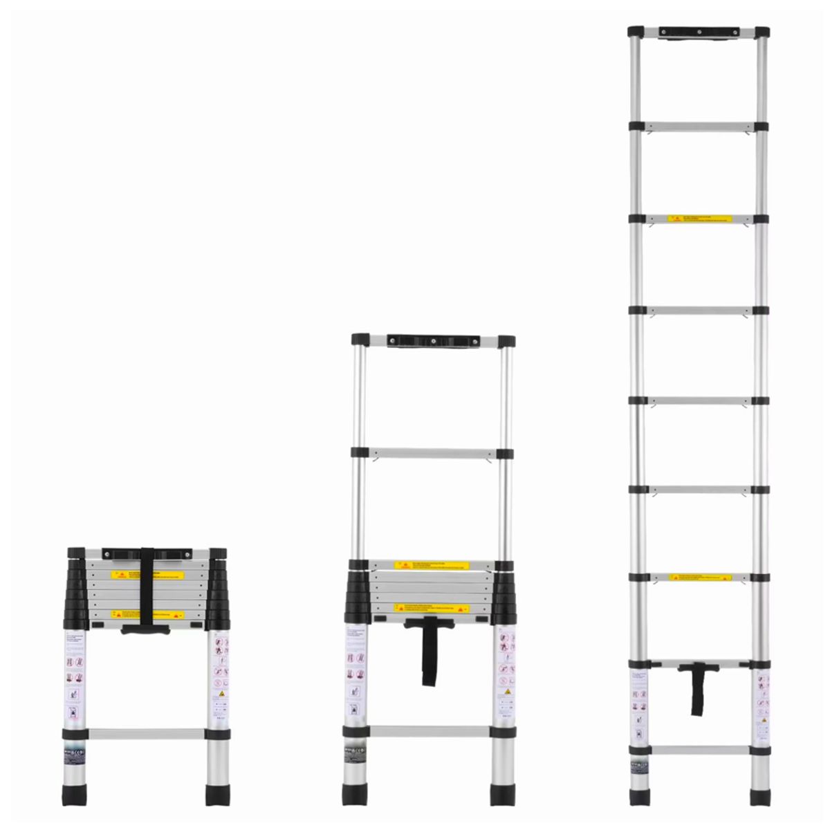 BE DESIGN - Escalera Telescópica 2.6 Mts De Aluminio