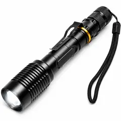 PHILCO - Linterna LED Profesional Multi Uso con Zoom High Power T6