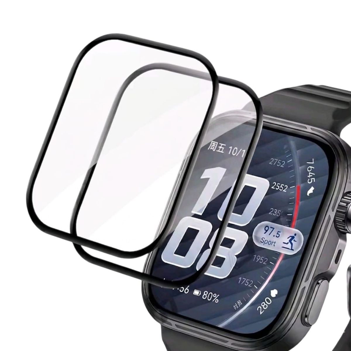 GENERICO - 2 Laminas Protectoras Vidrio Compatible Huaweiwatch Fit5pro