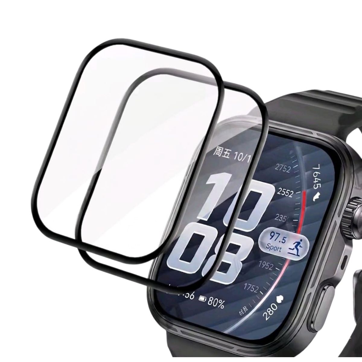 GENERICO - 2 Laminas Protectoras Vidrio Compatible Huaweiwatch Fit5pro