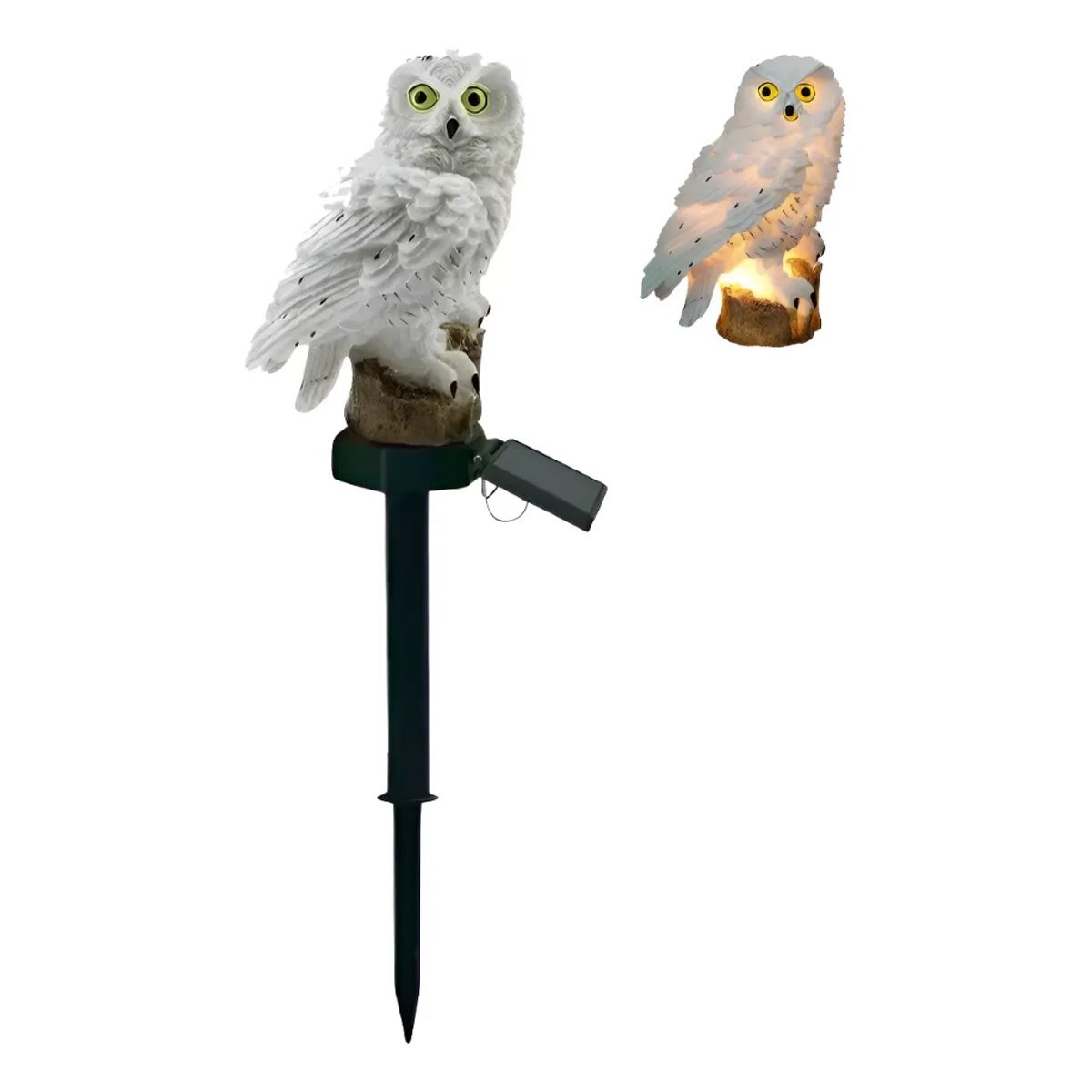 GENERICO - Lampara Estaca Solar Led figura Buho Jardin Terraza Decorativo