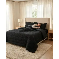 GENERICO - Plumón Ligero 2 Plazas Jacquard Sin Costuras