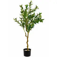 WAKESHOME - Planta Artificial Olivo 125cm Arbusto Realista Decorativo