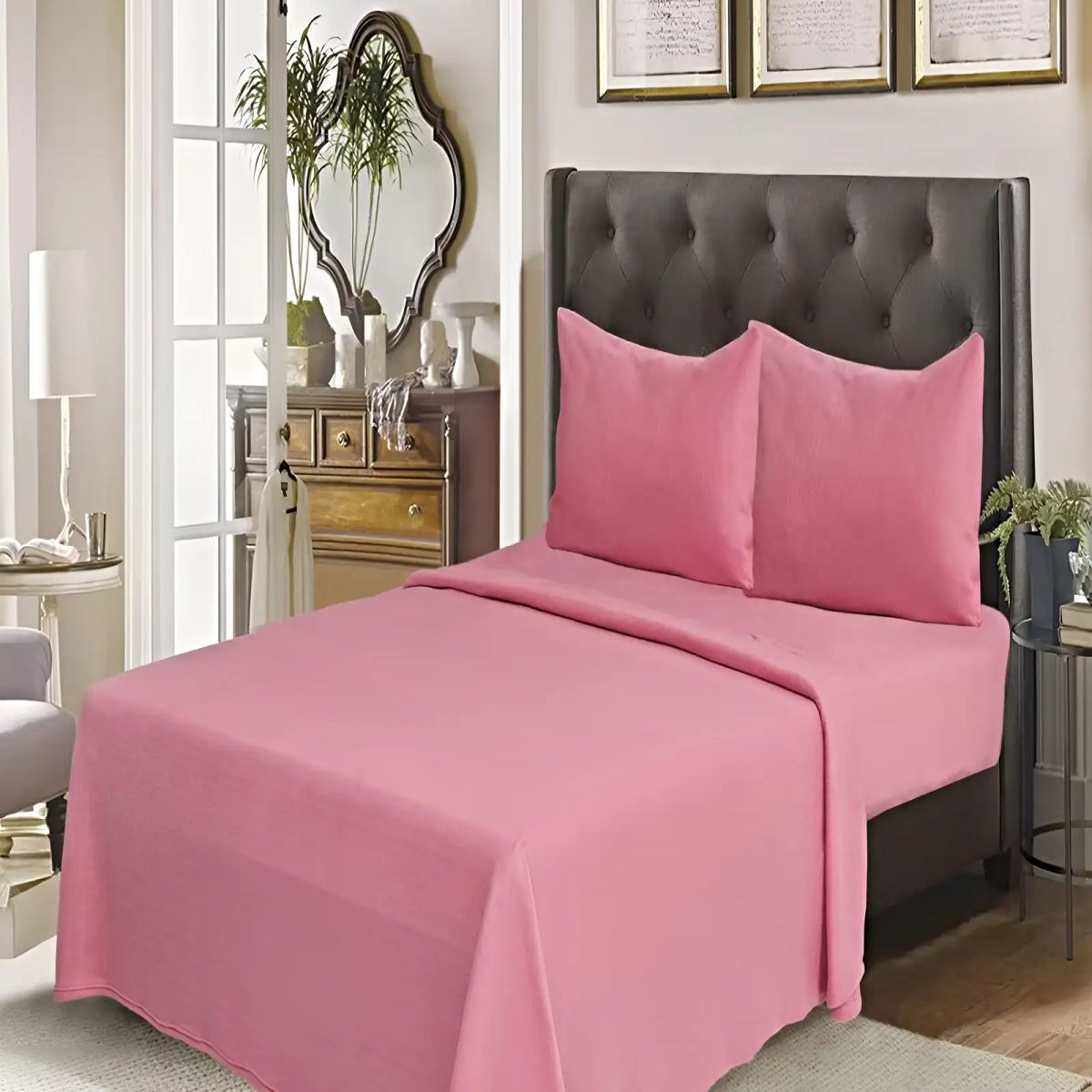 GENERICO - SABANAS POLAR 2 PLAZAS ROSA