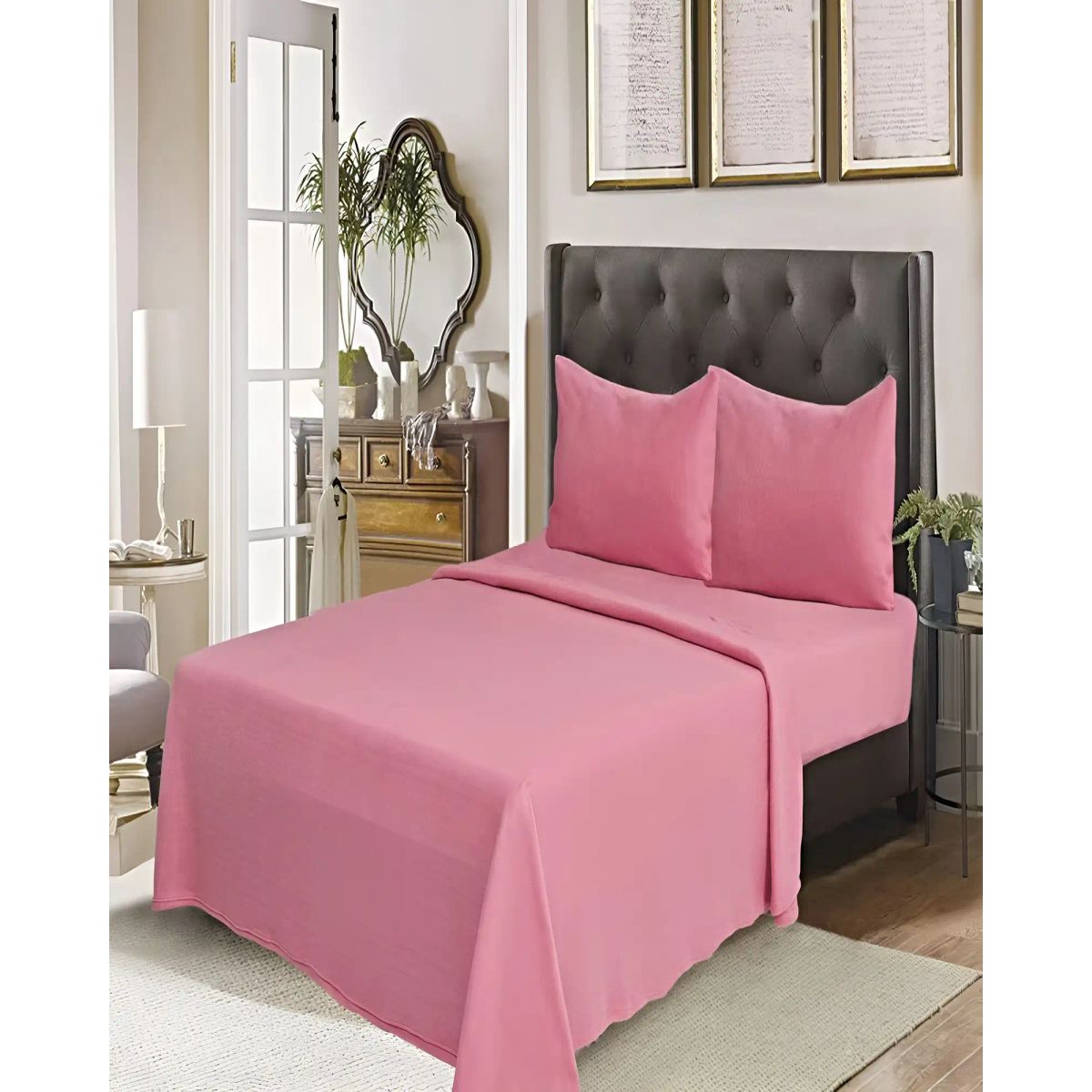 GENERICO - SABANAS POLAR 2 PLAZAS ROSA