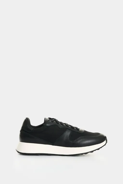 Vélez Zapatilla Tenis Cuero Y Lona Mujer Ocaso 2 Negro