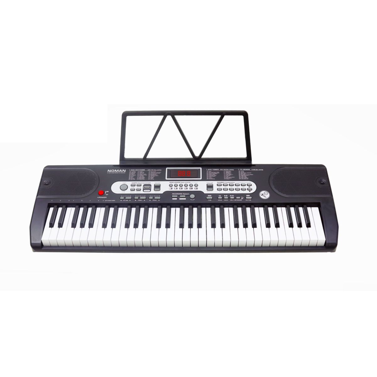 KIDSCOOL - Teclado Electrónico Portátil Negro 61 Teclas Principiantes Desde 3 años