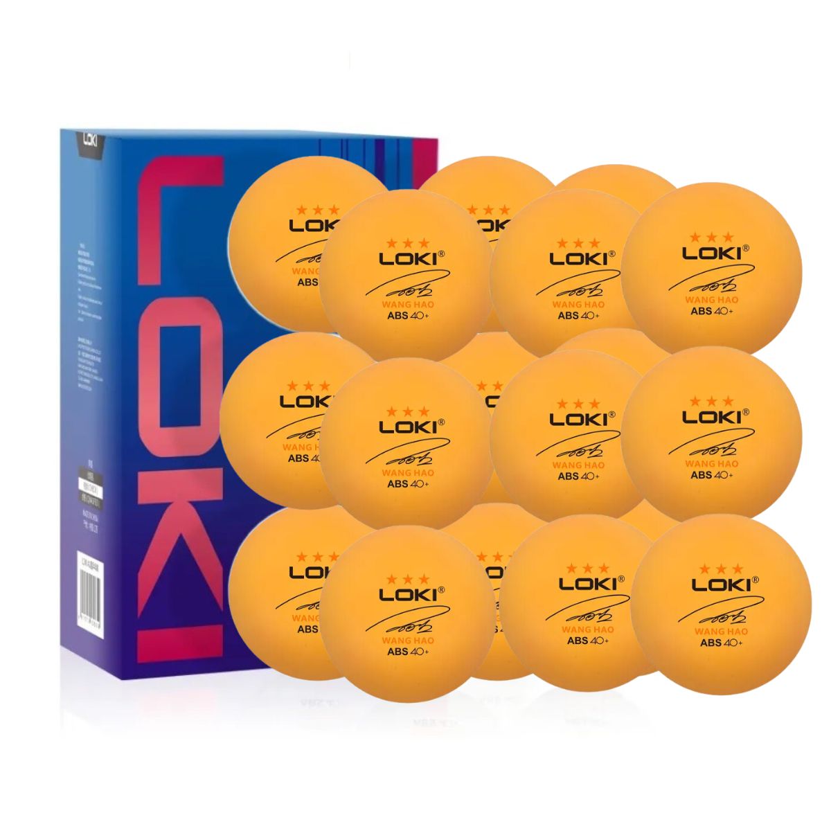 LOKI - Set 18 Pelotas Tenis de Mesa Pro 3 Estrellas Abs 40+