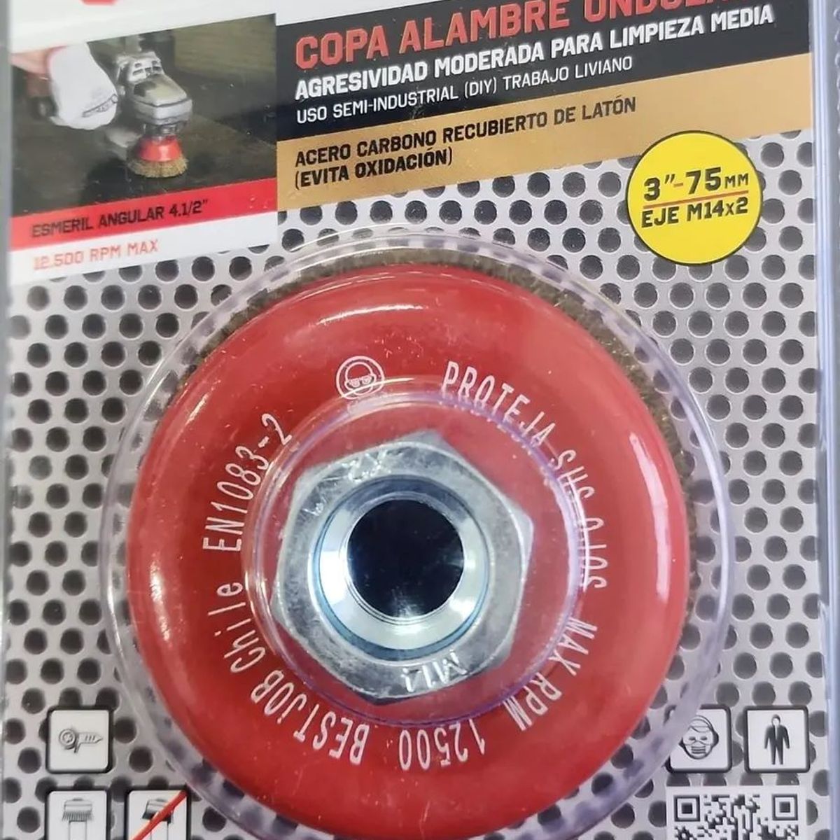 METALFER - Cepillo De Alambre Grata Copa Ondulado 3 X 75mm