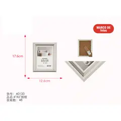 GENERICO - Marco para fotos (BLANCO - 12,6 cm x 17,6 cm) 40133