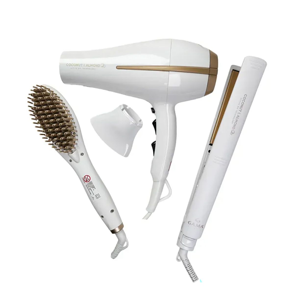GAMA - Set Gama Coconut & Almond: Secador, Alisador Y Mini