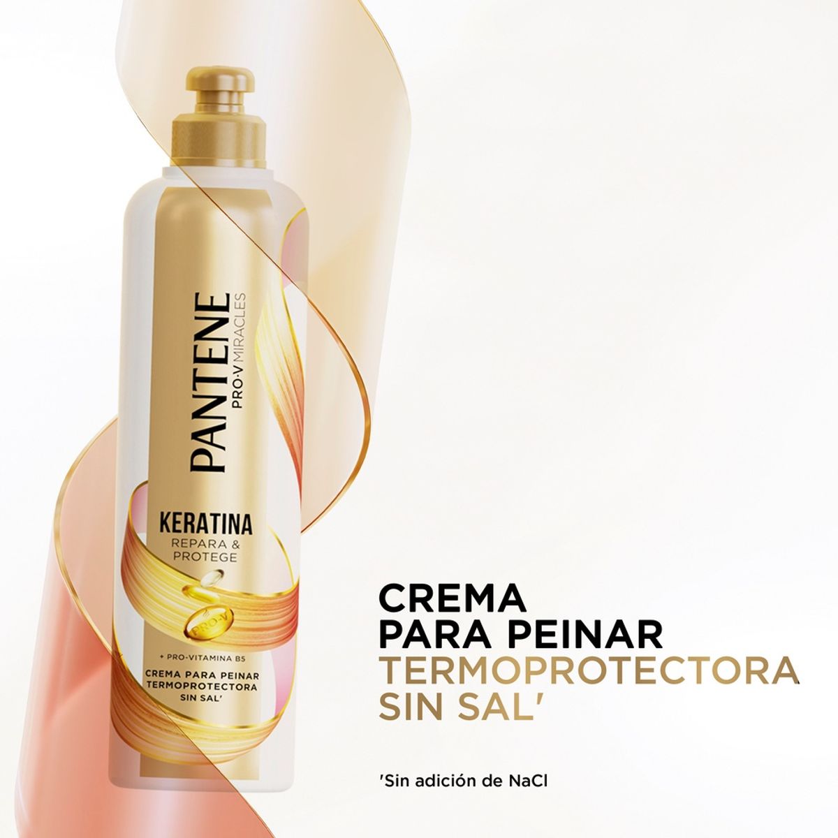 PANTENE - Crema para peinar termoprotectora Pantene Keratina Pro Vitamina B5 300 ml