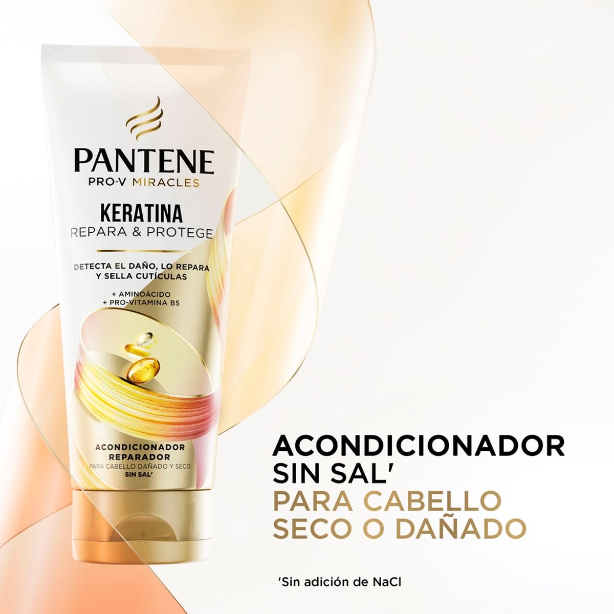 PANTENE - Acondicionador sin sal Pantene Keratina Pro Vitamina B5 250 ml