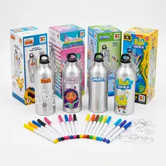 TOYNG - Pack x4 Botellas para Decorar Surtidas Personajes