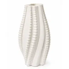 WAKESHOME - Jarrón De Cerámica Para Decoración Florero Texturizado