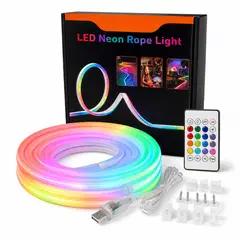 DOPA - Tira De Luces Led Neón Rgb Flexible Usb 4m Con Control