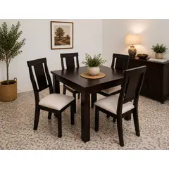 HS HEIM STORE - Comedor 4 Sillas Munich Color Chocolate