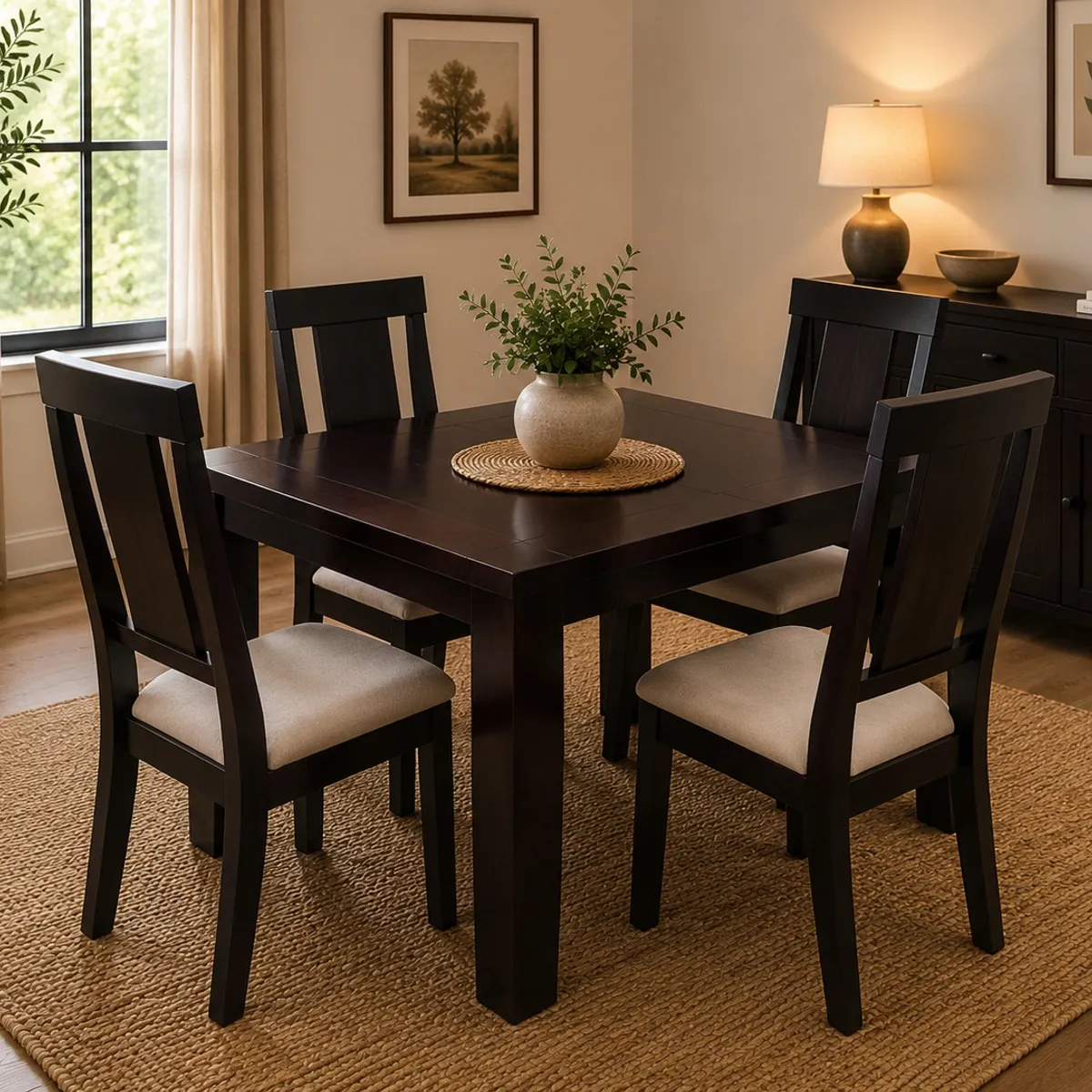 HS HEIM STORE - Comedor 4 Sillas Munich Color Chocolate
