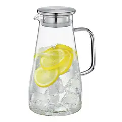 WAKESHOME - Jarra De Agua Jugo De Té Helado De Vidrio Con Tapa 1,6 Litro