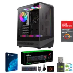 AMD CORP - Pc Gamer AMD Ryzen 7 5700X - 16GB RAM - RX 9060XT - 1TB - Wifi - COC-B