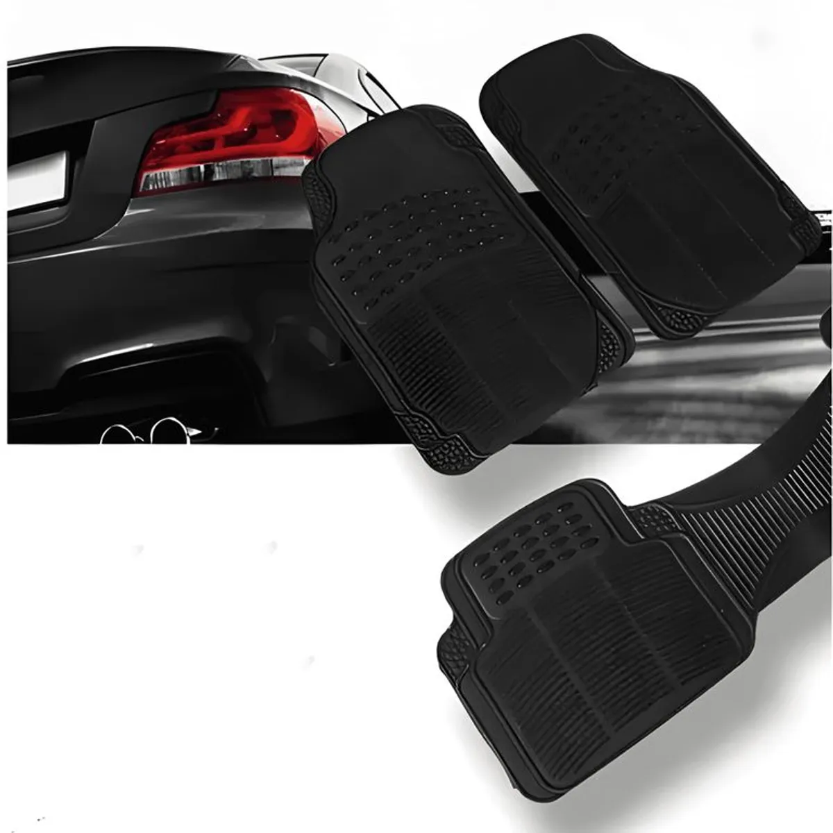 GENERICO - Alfombra Piso De Goma Auto Universal 3 Piezas Camello 761